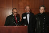 Joseph Jennings, music director, and Christine Bullin, President, of Chanticleer, Musical America's Ensemble of the Year, with MA editor Sedgwick Clark.