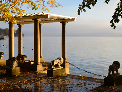 Löwenterrasse in Tutzing’s Schlosspark on Lake Starnberg