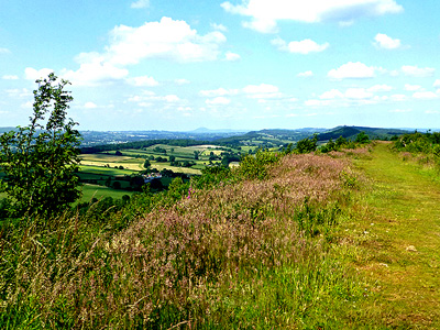 Wenlock Edge in Shropshire, England