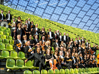 Münchner Symphoniker members at Munich’s Olympic Park