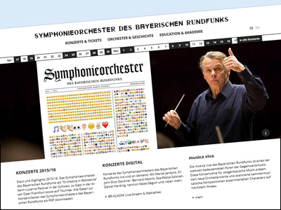 New website for the Bavarian Radio Symphony Orchestra