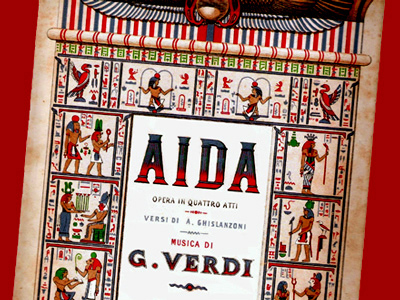 Casa Ricordi’s piano-vocal score cover for Aida