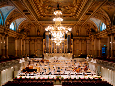 View from the Balkon inside the Tonhalle in Zurich