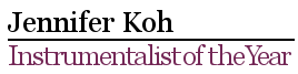 Instrumentalist of the Year - Jennifer Koh