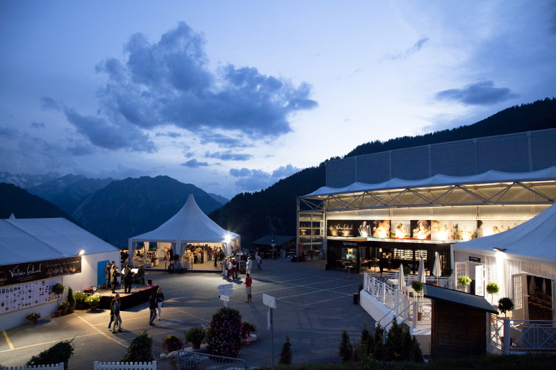 The Salle des Combins (right), Vebier Festival's primary concert hall.