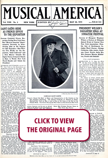 Camille Saint-Saëns, Composer - Leading Musicians